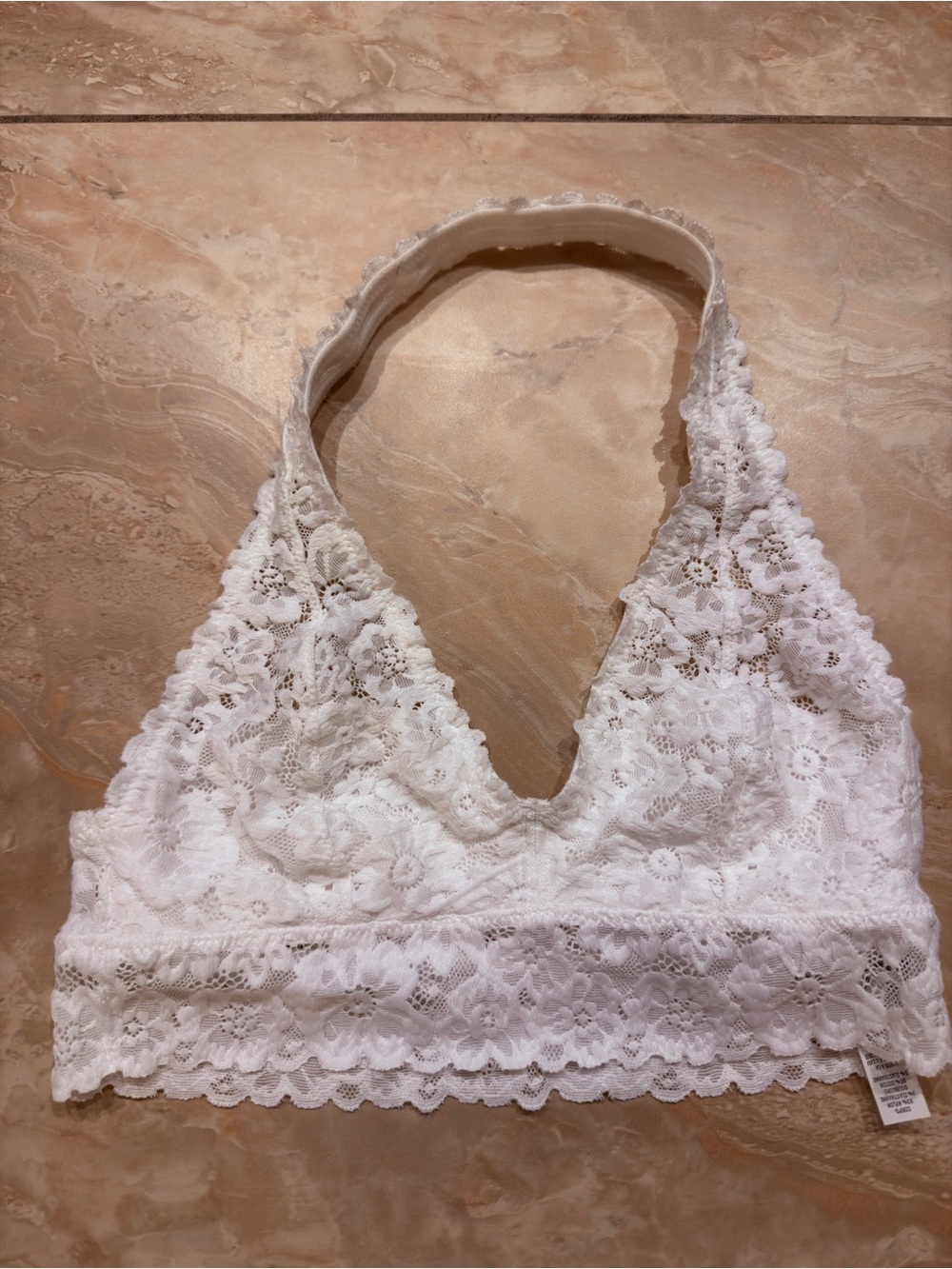aerie White Lace halter neck Bralette - Picture 2 of 5